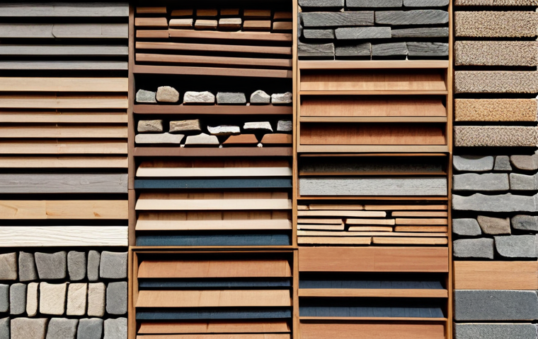 한옥 설계 시 유의사항 - Sustainable Hanok Material Selection**
"A close-up of various natural building materials suitable f...