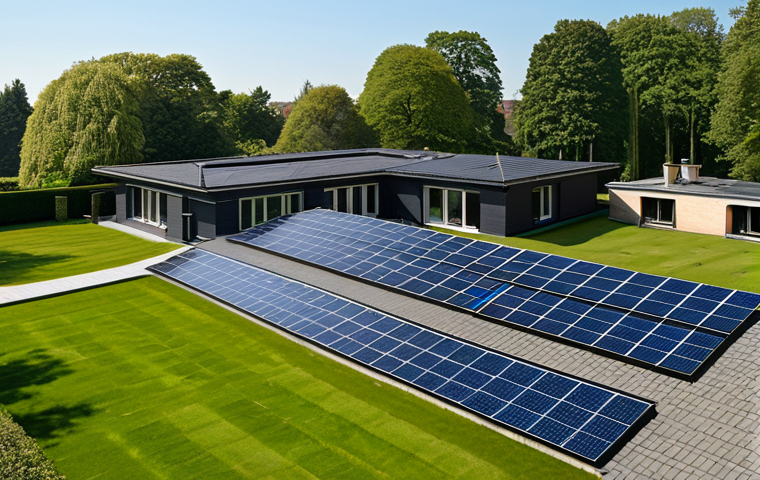 전통주택의 태양광 시스템 - Solar Roof Tiles on a Row House**

"A row of classic Dutch houses with solar roof tiles seamlessly b...